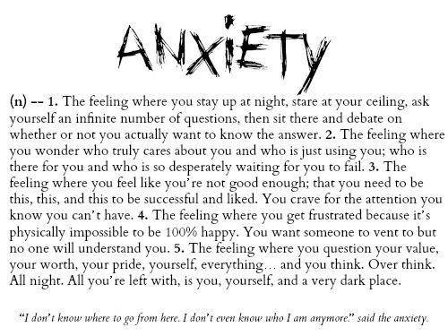 Part One: Anxiety